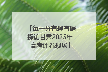 每一分有理有据 探访甘肃2025年高考评卷现场