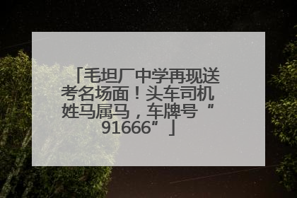 毛坦厂中学再现送考名场面！头车司机姓马属马，车牌号“91666”