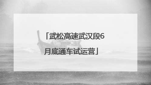 武松高速武汉段6月底通车试运营