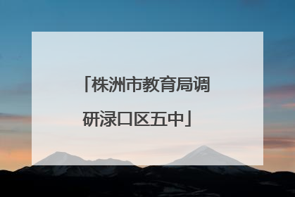 株洲市教育局调研渌口区五中