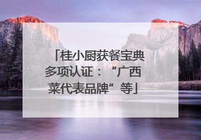桂小厨获餐宝典多项认证：“广西菜代表品牌”等
