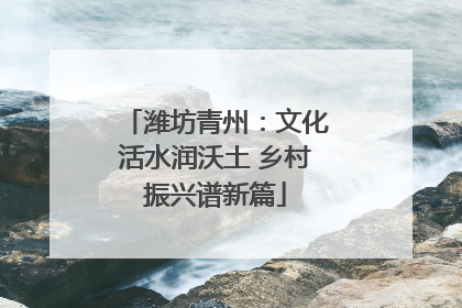 潍坊青州：文化活水润沃土 乡村振兴谱新篇