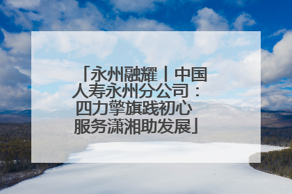 永州融耀丨中国人寿永州分公司：四力擎旗践初心 服务潇湘助发展