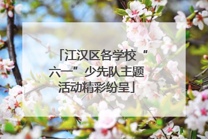江汉区各学校“六一”少先队主题活动精彩纷呈