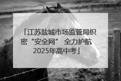 江苏盐城市场监管局织密“安全网” 全力护航2025年高中考