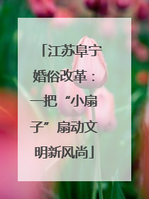 江苏阜宁婚俗改革：一把“小扇子”扇动文明新风尚