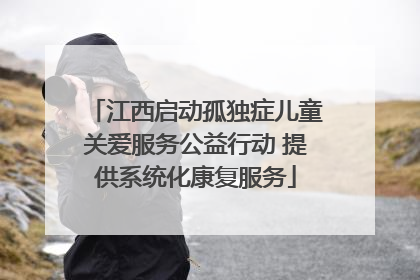 江西启动孤独症儿童关爱服务公益行动 提供系统化康复服务