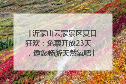 沂蒙山云蒙景区夏日狂欢：免票开放23天，邀您畅游天然氧吧
