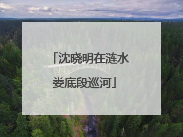 沈晓明在涟水娄底段巡河