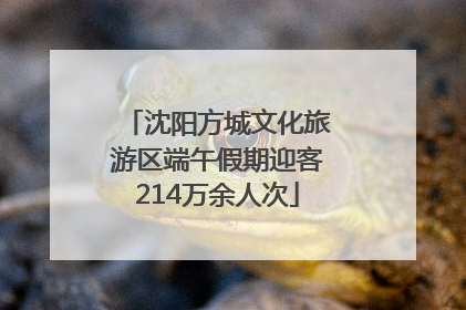 沈阳方城文化旅游区端午假期迎客214万余人次