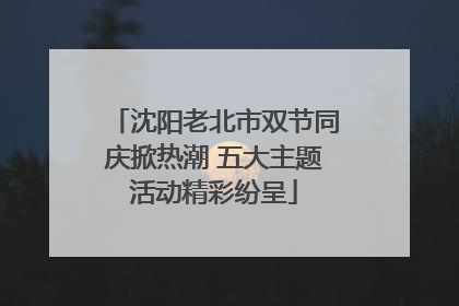 沈阳老北市双节同庆掀热潮 五大主题活动精彩纷呈