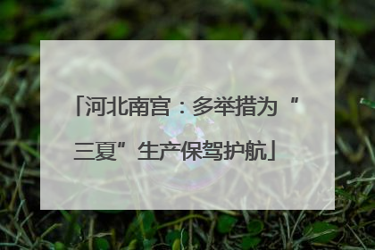 河北南宫：多举措为“三夏”生产保驾护航