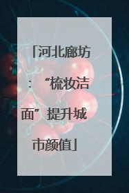 河北廊坊：“梳妆洁面”提升城市颜值
