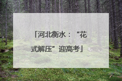 河北衡水：“花式解压”迎高考