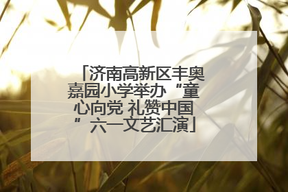 济南高新区丰奥嘉园小学举办“童心向党 礼赞中国”六一文艺汇演