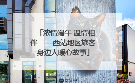 浓情端午 温情相伴——西站地区旅客身边人暖心故事