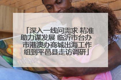 深入一线问需求 精准助力谋发展 临沂市台办 市港澳办商城出海工作组到平邑县走访调研