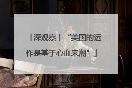 深观察丨“美国的运作是基于心血来潮”