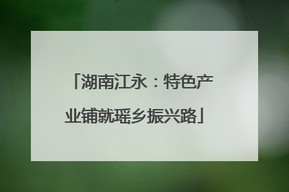 湖南江永：特色产业铺就瑶乡振兴路