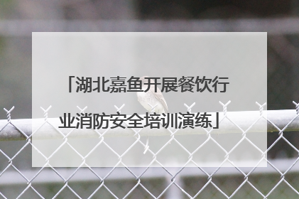 湖北嘉鱼开展餐饮行业消防安全培训演练