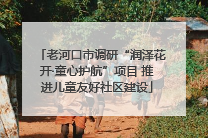 老河口市调研“润泽花开·童心护航”项目 推进儿童友好社区建设