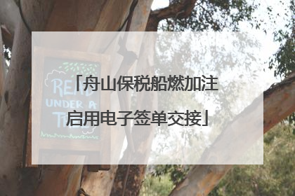 舟山保税船燃加注启用电子签单交接