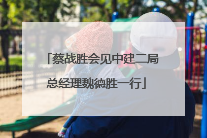 蔡战胜会见中建二局总经理魏德胜一行