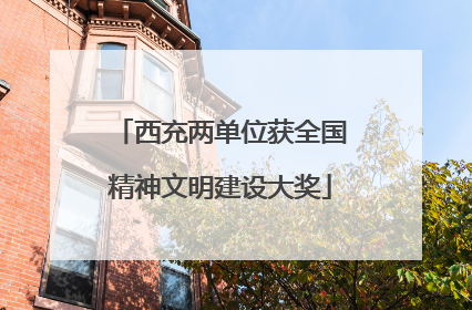 西充两单位获全国精神文明建设大奖