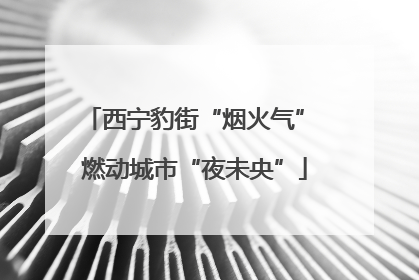 西宁豹街“烟火气” 燃动城市“夜未央”