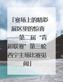 赛场上的精彩 展区里的惊喜——第二届“青超联赛”第三轮西宁主场比赛见闻