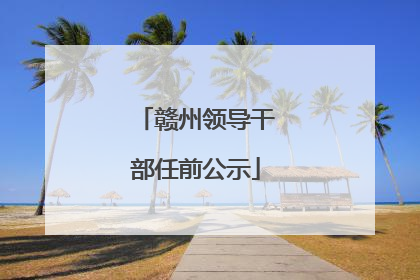 赣州领导干部任前公示