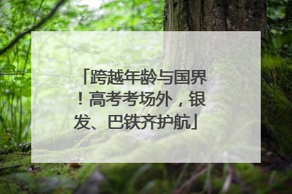 跨越年龄与国界！高考考场外，银发、巴铁齐护航