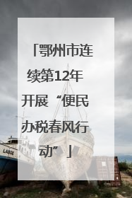鄂州市连续第12年开展“便民办税春风行动”