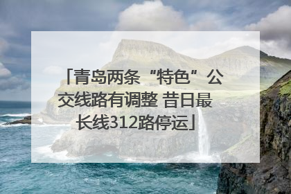 青岛两条“特色”公交线路有调整 昔日最长线312路停运