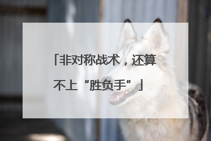 非对称战术，还算不上“胜负手”