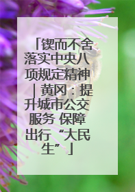 锲而不舍落实中央八项规定精神｜黄冈：提升城市公交服务 保障出行“大民生”