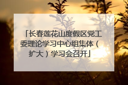 长春莲花山度假区党工委理论学习中心组集体（扩大）学习会召开