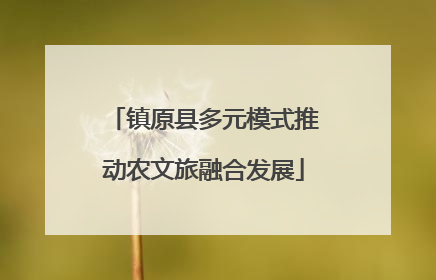 镇原县多元模式推动农文旅融合发展