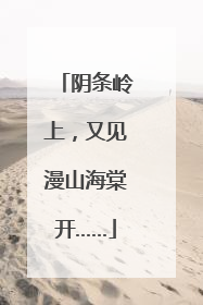 阴条岭上，又见漫山海棠开……