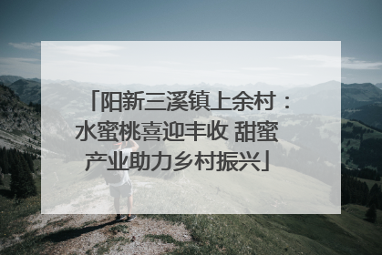 阳新三溪镇上余村：水蜜桃喜迎丰收 甜蜜产业助力乡村振兴