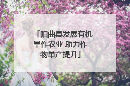 阳曲县发展有机旱作农业 助力作物单产提升
