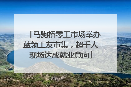 马驹桥零工市场举办蓝领工友市集，超千人现场达成就业意向