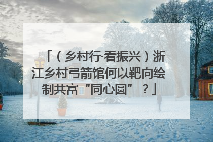 （乡村行·看振兴）浙江乡村弓箭馆何以靶向绘制共富“同心圆”？