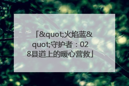 "火焰蓝"守护者：028县道上的暖心营救