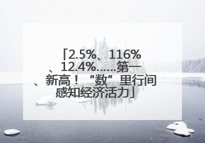 2.5%、116%、12.4%……第一、新高！“数”里行间感知经济活力