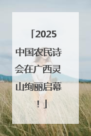 2025中国农民诗会在广西灵山绚丽启幕！