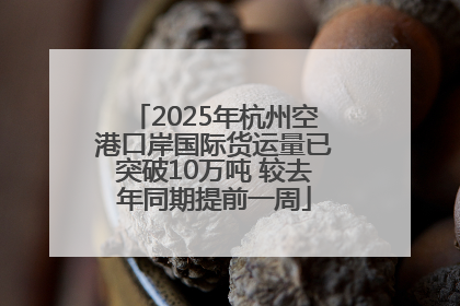 2025年杭州空港口岸国际货运量已突破10万吨 较去年同期提前一周