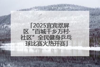 2025宜宾翠屏区“百城千乡万村·社区”全民健身乒乓球比赛火热开赛