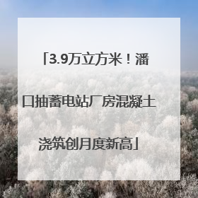 3.9万立方米！潘口抽蓄电站厂房混凝土浇筑创月度新高