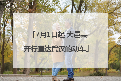 7月1日起 大邑县开行直达武汉的动车